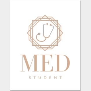 Med Student Stethoscope White Posters and Art